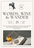 Words, Wine and Wander - August 23