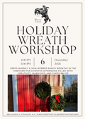 Holiday Wreath Workshop with Webber Ranch Wreaths #2 - December 6th